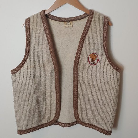 Vintage Jackets & Blazers - Vintage Alpaca Cowboy Vest